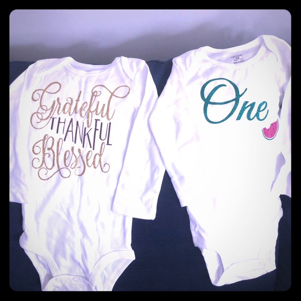 2 new long sleeved onesies!